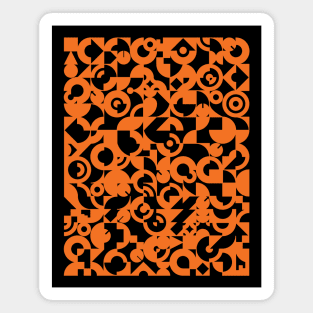 Electronic Musician Synthesizer Pattern Orange Magnet